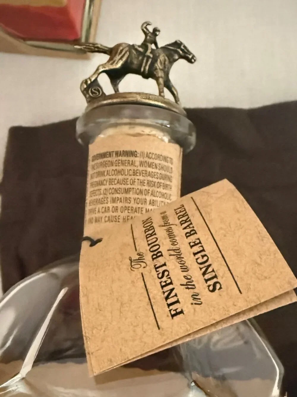 Blanton's Empty 750ml Bourbon Bottle S Horse Stopper Box Bag Collectible
